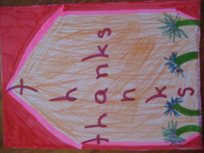 Kids Thanks Handmade Card