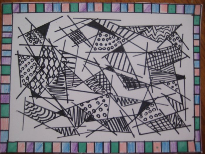 Black and White Shapes Handmade Card