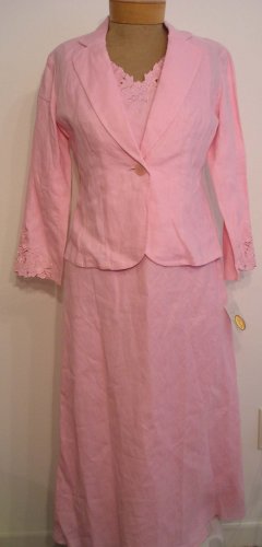 NEW $148 TALBOTS Womens Cocktail Evening Dress Jacket 8 Pink NWT