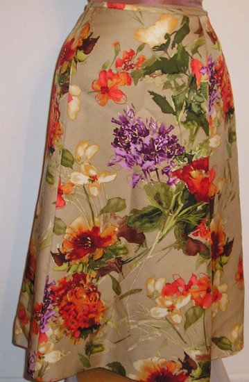 NEW $134 TALBOTS Womens Floral Fluted Skirt 24WP 24 Woman Petite NWT