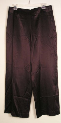NEW $118 TALBOTS Womens Dress Pants Silk 10P 10 Petites NWT Dark Brown