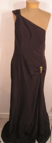NEW $258 TALBOTS Womens Formal Wedding Dress Gown 10 NWT Dark Brown