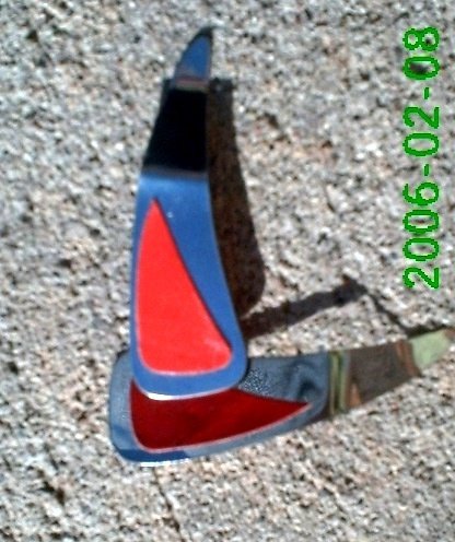 Red leather *Zaro 2 design dangle earrings