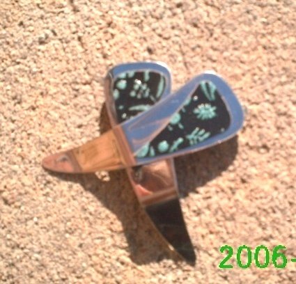 Black and Green frost flower stamped leather clip-on earrings