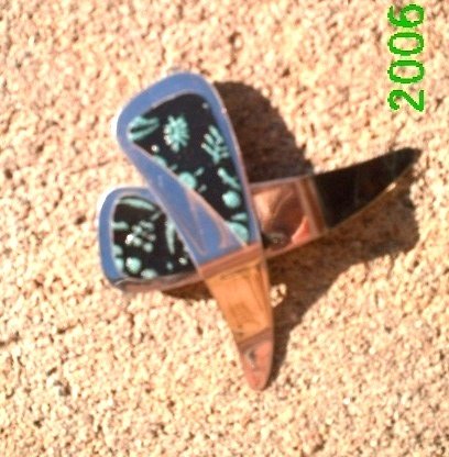 Black and Green frost flower stamped leather dangleearrings