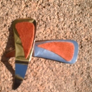 Rust colored Suede *Zaro design clip-on earrings