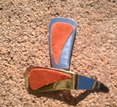Rust colored Suede *Zaro design dangle earrings