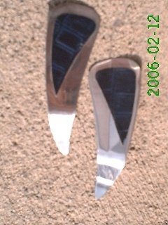 Navy crocodile stamped leather *Zaro design dangle earrings