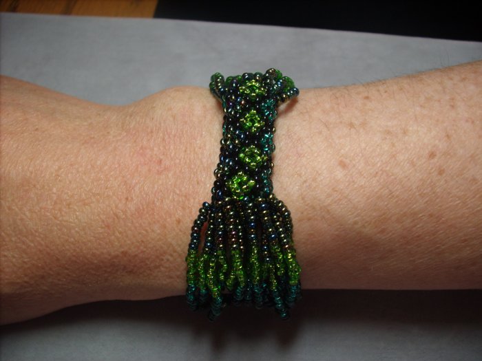 Green & Teal Beaded Bracelet BR-10