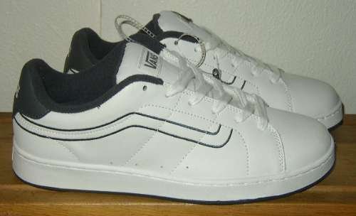 VANS CANTY White Leather Skater Shoes Mens 9.5