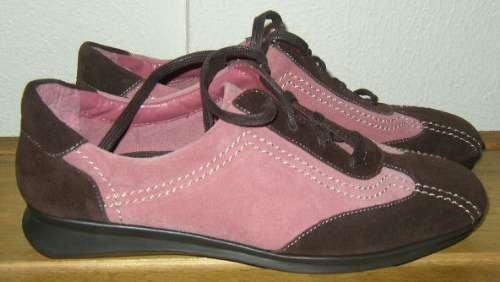 AEROSOLES GRAM CRACKER Two-tone Suede Shoes Womens 7.5