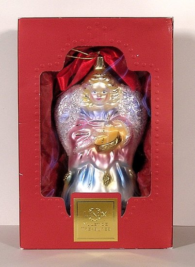 NIB Lenox Yuletide Treasures ANGEL Glass Blown Ornament