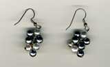 Metallic Bead Cluster Earrings