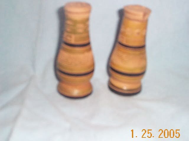 Wood Made In Mexico Salt & Pepper Shakers