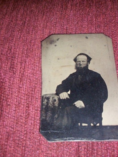 Gentleman Sitting At Desk-tin Type
