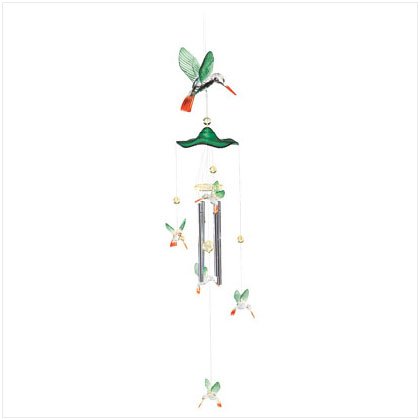 Garden and patio decor, Hummingbird Windchime, patio,garden accents