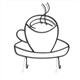 Kitchen decor & accessories metal coffee hook plaque, set of 2