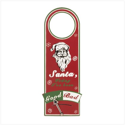 Good/bad Santa Xmas Door Hanger