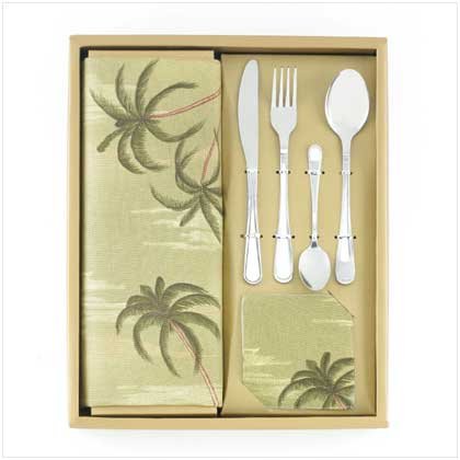 Oriiental Decor, Tropical Table setting for 4