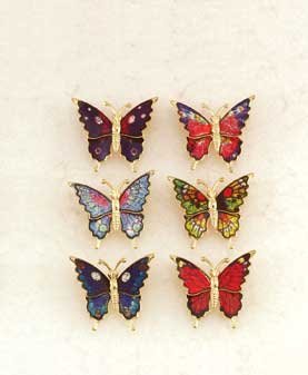 IRIDESCENT BUTTERFLY PINS