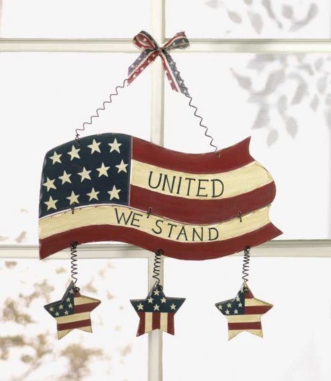 UNITED WE STAND WALL PLAQUE