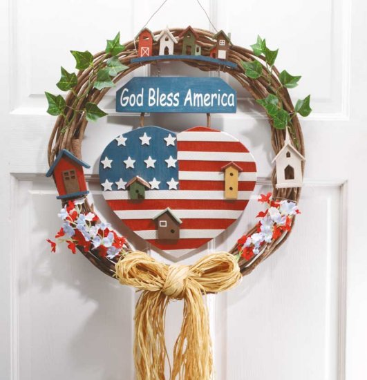 GOD BLESS AMERICA WREATH