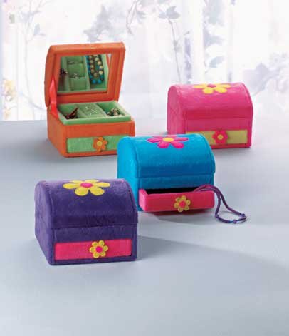PLUSH FLOWER JEWELRY BOXES