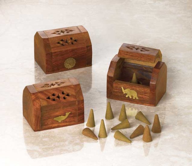 SHESHAM WOOD INCENSE BOX
