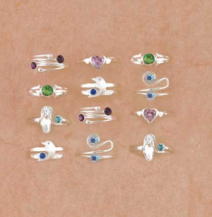 CRYSTAL TOE RINGS
