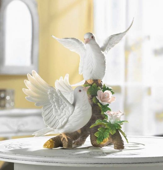 DOVES ON A FLORAL BRANCH
