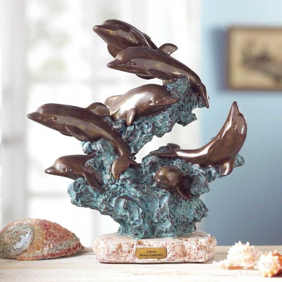 LEAPING DOLPHINS SCULPTURE