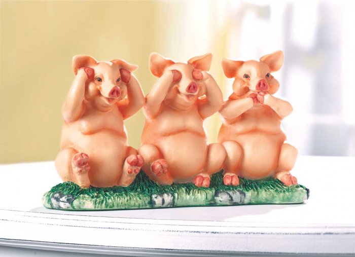 NO EVIL PIGGIES HERE!