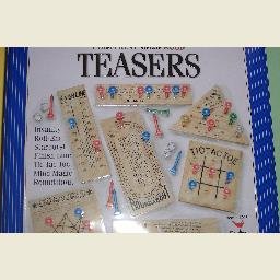 Wood Brain Teasers Game in Tin