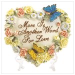 Heart Shaped Butterfly Plaque for Mom