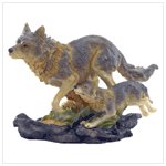 Wolf and Cub Figure