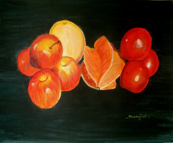 PASSION FOR FRUITS- Original abstract fruits painting