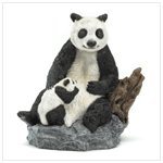 Panda Bear and Cub Figurine