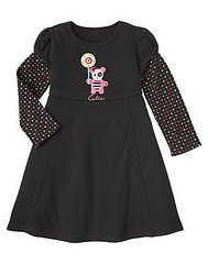 Gymboree Imaginary Friends Black Knit Dress ~ Size 4 ~ EUC