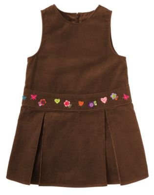 Gymboree Mix N Match Brown Jumper Dress ~ Size 4 ~ Like New ~ VHTF