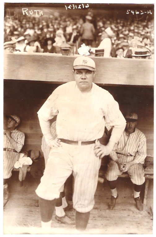 Real Photo of Babe Ruth, New York American League Baseball