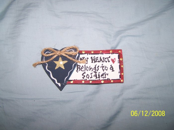 "MY HEART BELONGS TO A SOLDIER" MAGNET!