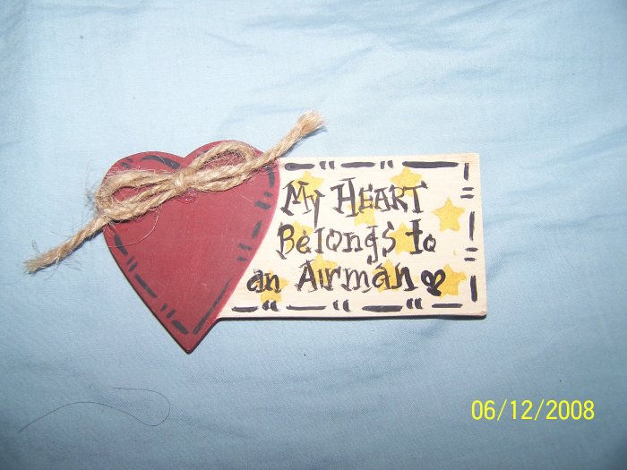 "MY HEART BELONGS TO AN AIRMAN' MAGNET