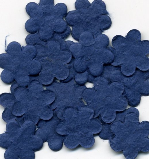 Dark Blue Mulberry Flower Blossom Embellishment Card Topper