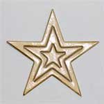 10 Gold Nested Star Embellishmsnt Card Topper Die Cuts