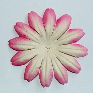 10 large Pink & White Mulberry Flower Embellishment Card Topper