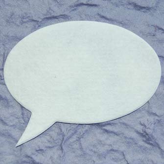 20 Speech Balloons Mulberry Paper Embellishment Card Topper