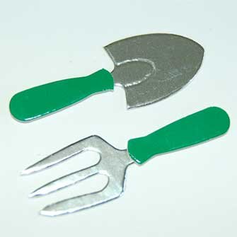 5 Fork and Spade Gardening Tool Diecut