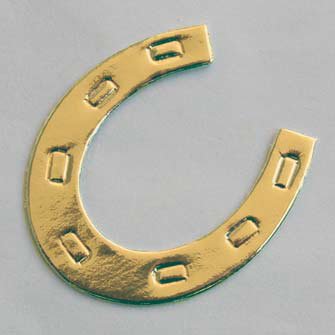 10 Gold Horseshoe Die cut Card Topper Embellishment