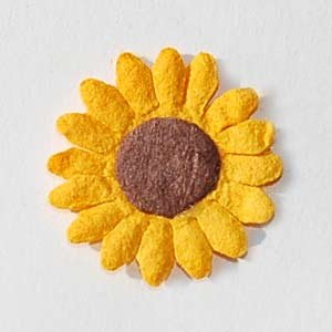 20 Yellow Sunflowers Card Topper Embellishments