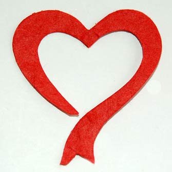 10 Red Bow Hearts Die cut Card Topper Embellishments